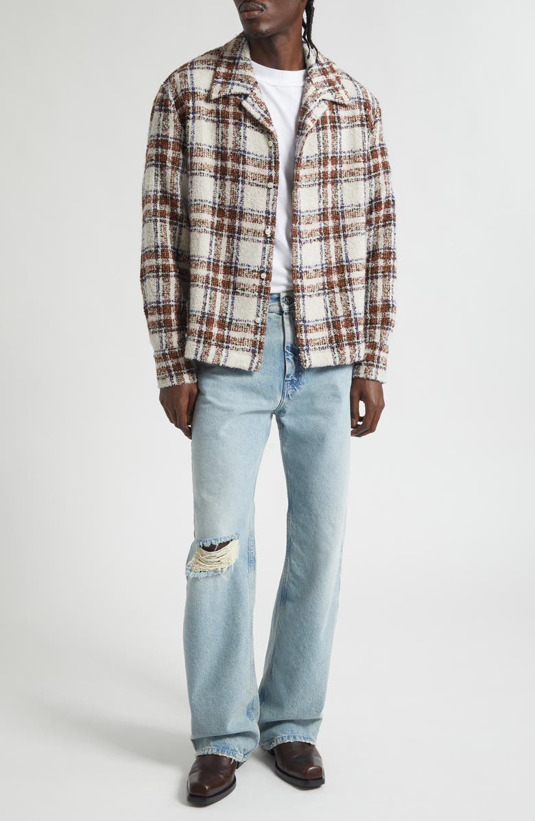 Séfr Swirl Distressed Straight Leg Jeans, Alternate, color, Indigo Wash