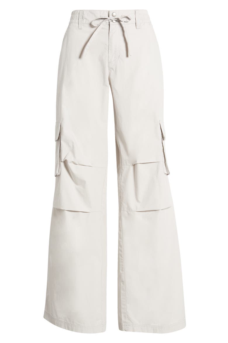 Drawstring Mid Rise Wide Leg Cargo Pants, Alternate, color, MICRO CHIP