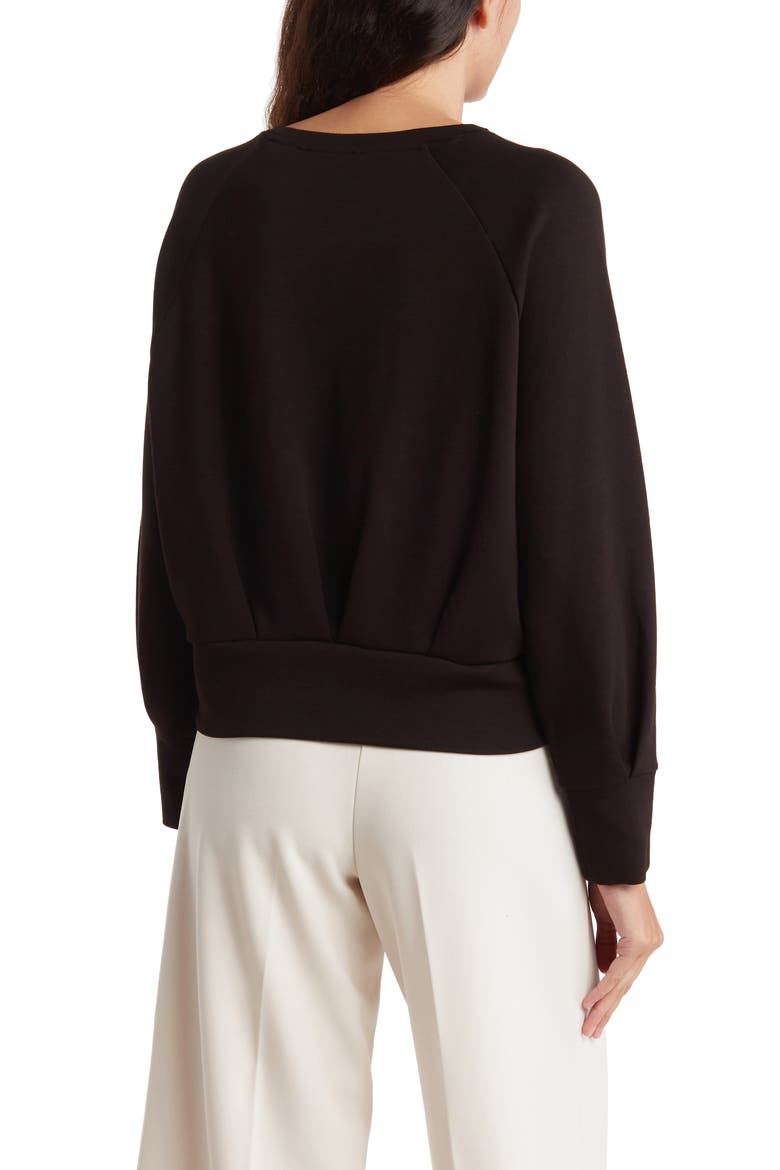 Scuba Blouson Sweatshirt, Alternate, color, BLACK