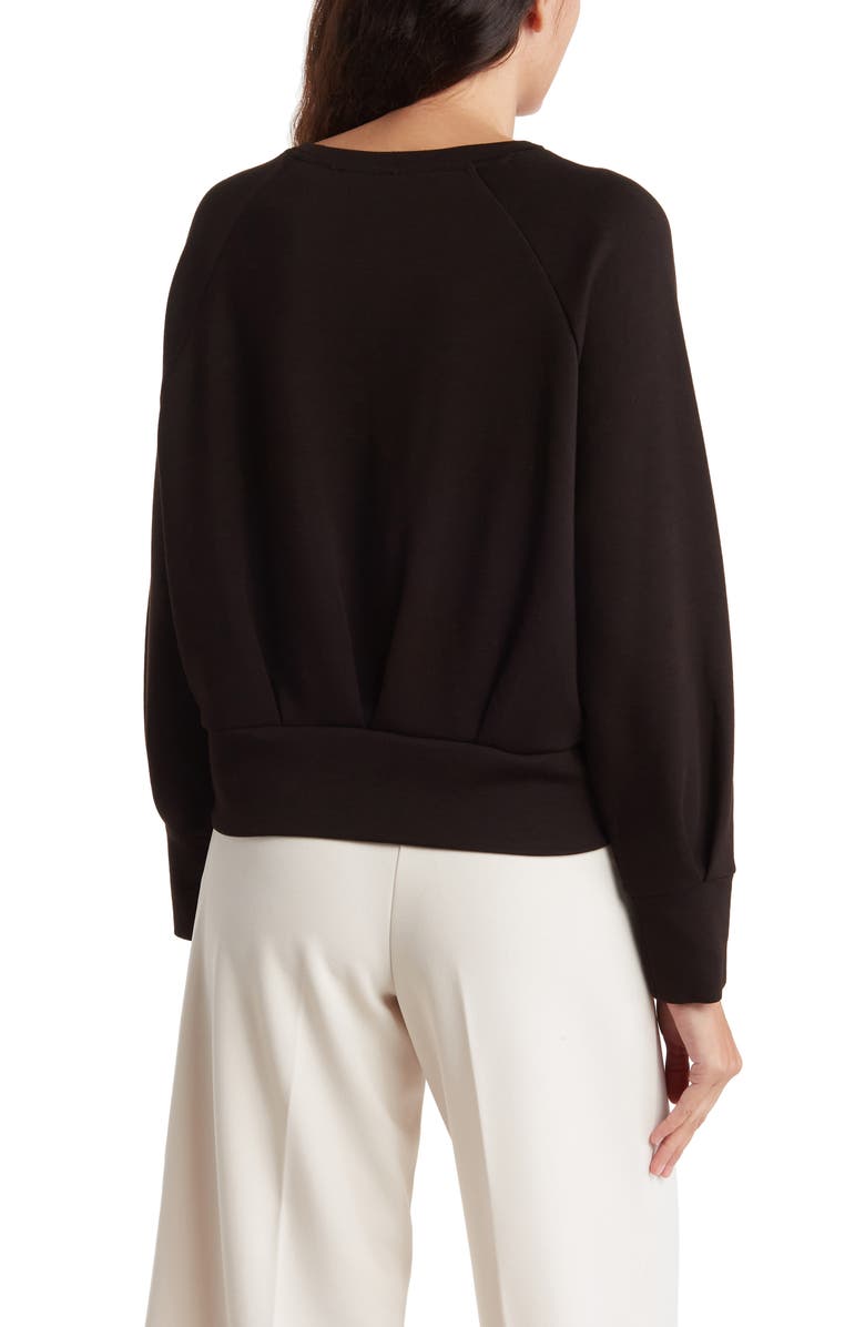 T Tahari Scuba Blouson Sweatshirt, Alternate, color,
