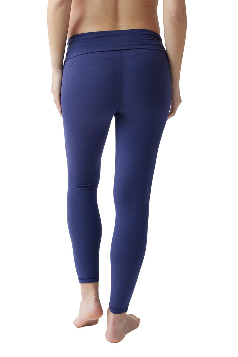 Set of 2 Fold Down Waist Maternity Leggings, Alternate, color, BLACKNAVY