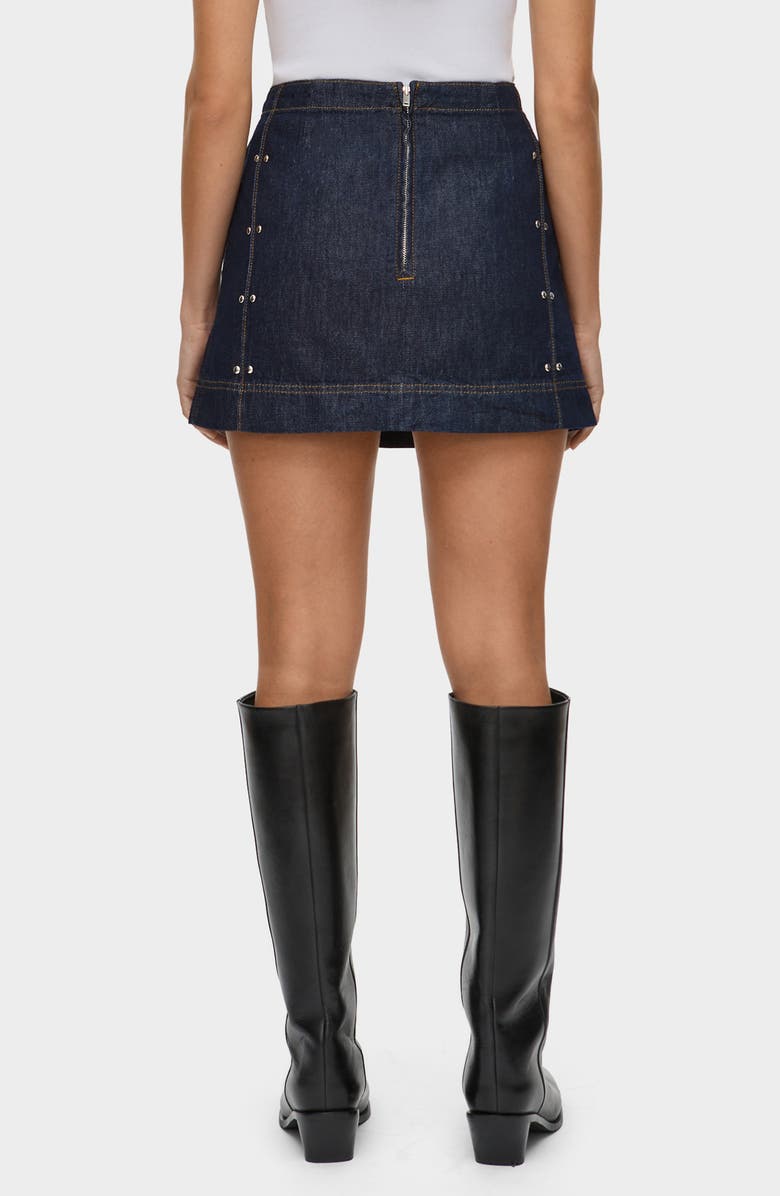ALIGNE Hadley Denim Miniskirt, Alternate, color, Indigo