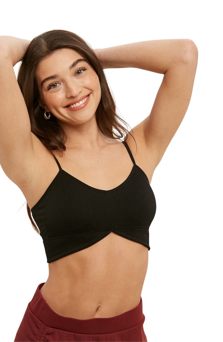 WISHLIST Seamless Bralette, Alternate, color, Black