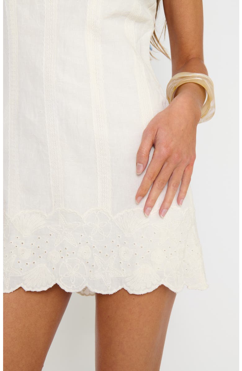 Show Me Your Mumu Ciao Mini Dress, Alternate, color, White Eyelet Embroidery
