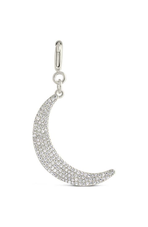 Cubic Zirconia Crescent Moon Charm