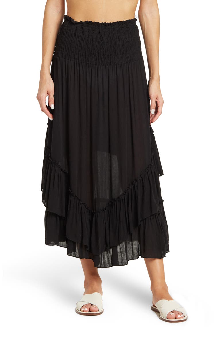 Convertible Maxi Skirt/Dress, Main, color, BLACK
