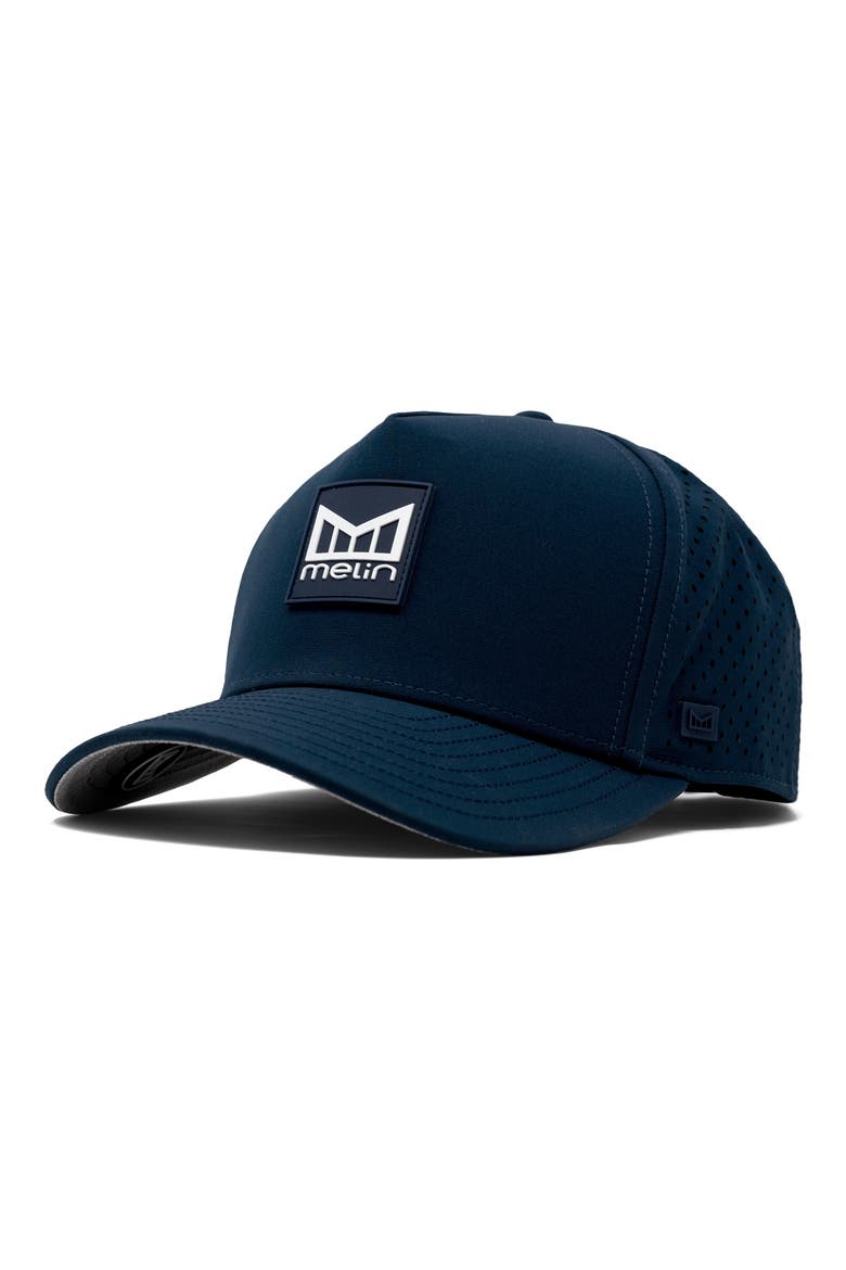 Odysea Stacked Hydro Performance Snapback Hat, Main, color, NAVY