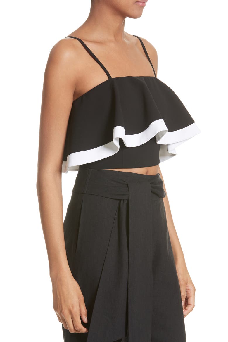 Aubrey Crop Top, Alternate, color, BLACK/ WHITE