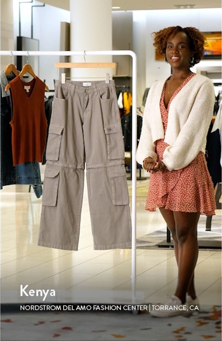 Low Rise Zip Off Cotton Twill Convertible Cargo Pants, sales video thumbnail