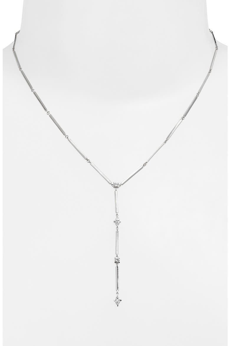 Aviva Drop Diamond Pendant Y-Necklace (Nordstrom Exclusive), Alternate, color, 18K WHITE GOLD
