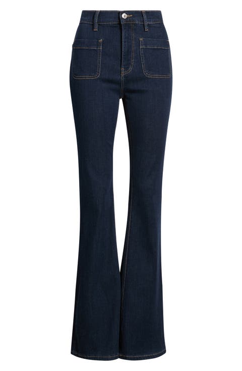 MIA Patch Pocket High Waist Flare Jeans