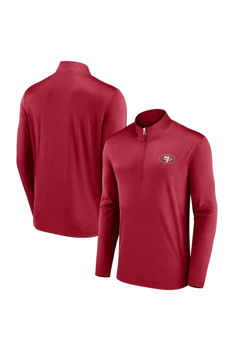 Men's Fanatics Branded Scarlet San Francisco 49ers Underdog Quarter-Zip Jacket, Main, color, Scarlet