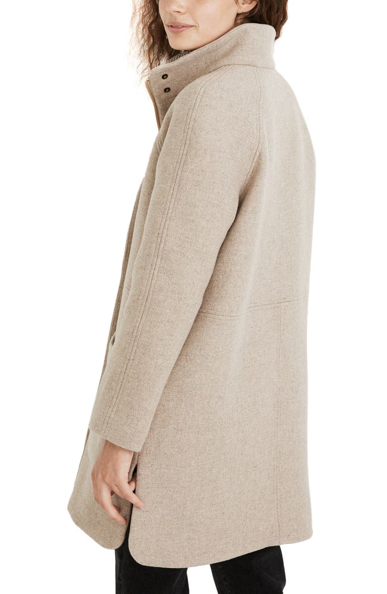 Madewell Estate Cocoon Insuluxe Fabric Coat, Alternate, color, Oatmeal