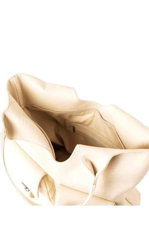 Urban Originals The Royale Vegan Leather Tote In Cream