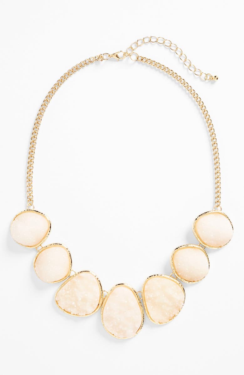 Stephan & Co. Glitter Stone Necklace, Main, color,