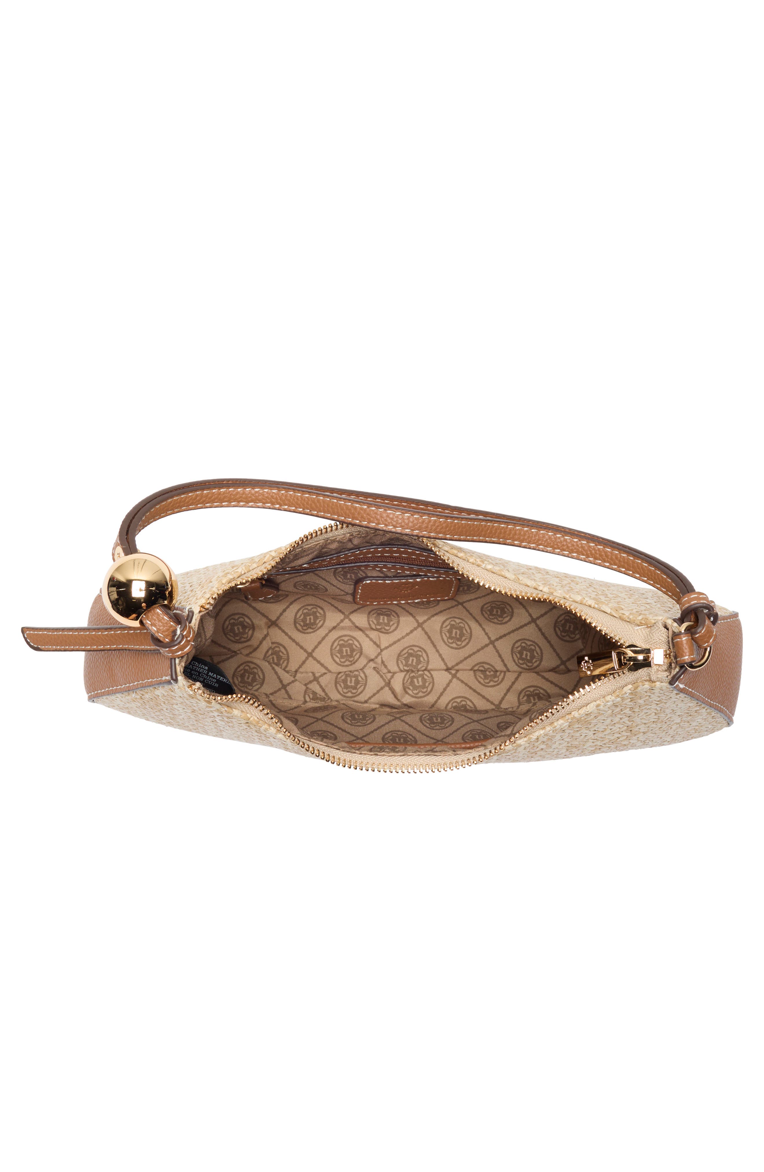 Nanette Lepore Straw Shoulder Bag, Alternate, color, Natural Straw-Hazelnut