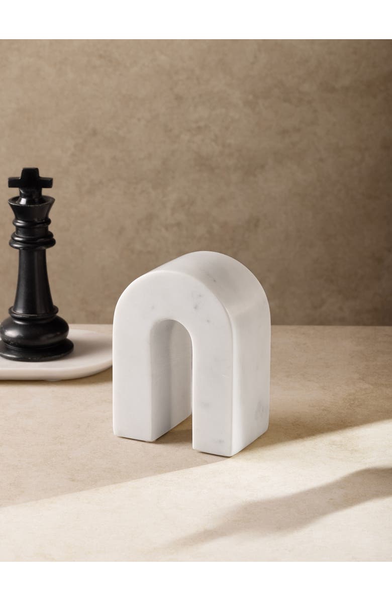 GAURI KOHLI Quest Marble Decorative Object, Alternate, color, Ivory White