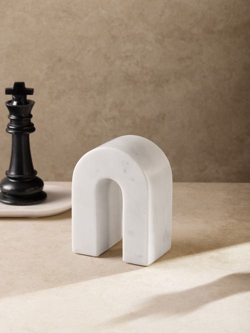 Gauri Kohli Quest Marble Decorative Object In White