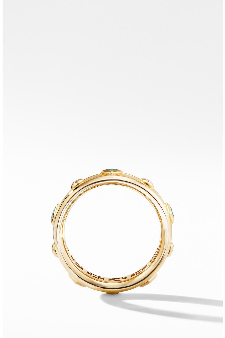 Modern Renaissance Ring in 18K Yellow Gold with Emeralds and Diamonds, Alternate, color, YELLOW GOLD/ EMERALD