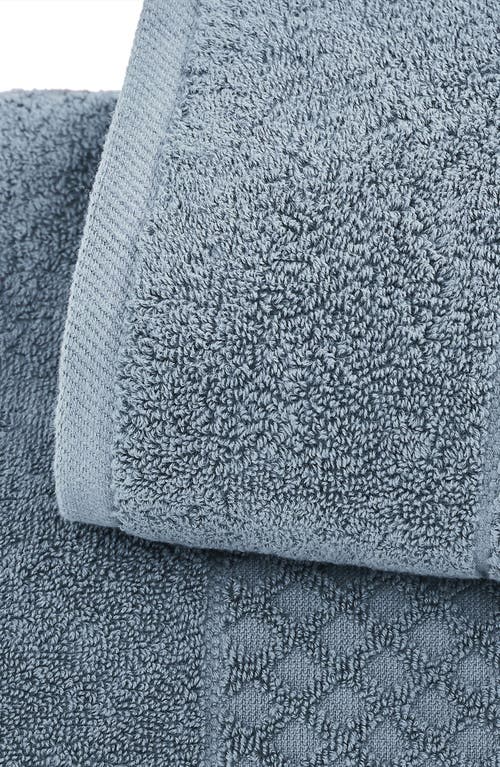 Woven & Weft Diamond Textured 6-piece Towel Set In Blue
