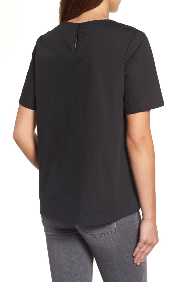 GIBSONLOOK Gibson Cotton Tie Front Top, Alternate, color, 