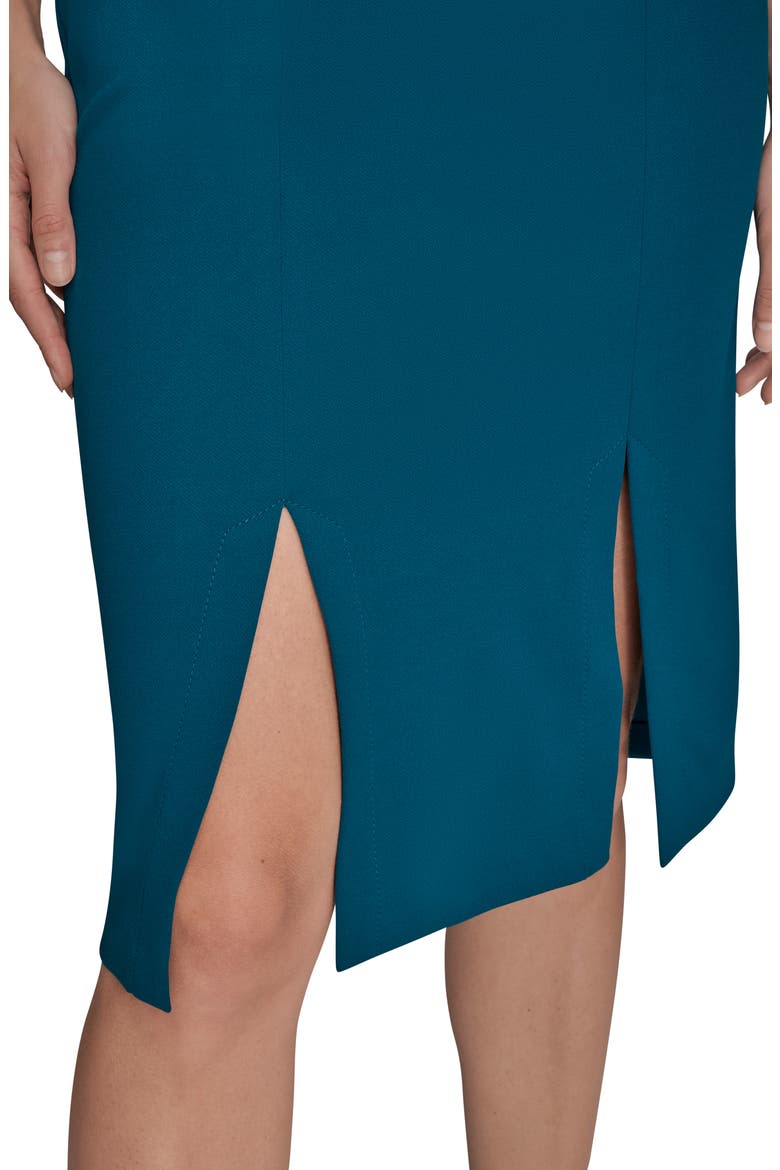 Belted Sheath Dress, Alternate, color, MIDNIGHT GREEN