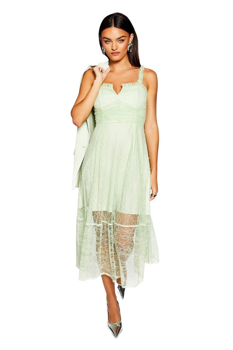 Runway Lace Detail Maxi Dress, Main, color, Sage