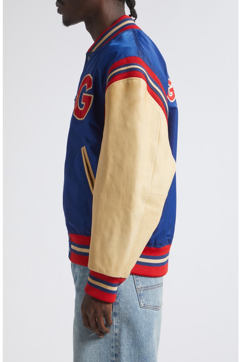 Journey Randley Bomber Jacket, Alternate, color, BELLWETHER/ NATURAL/ RED