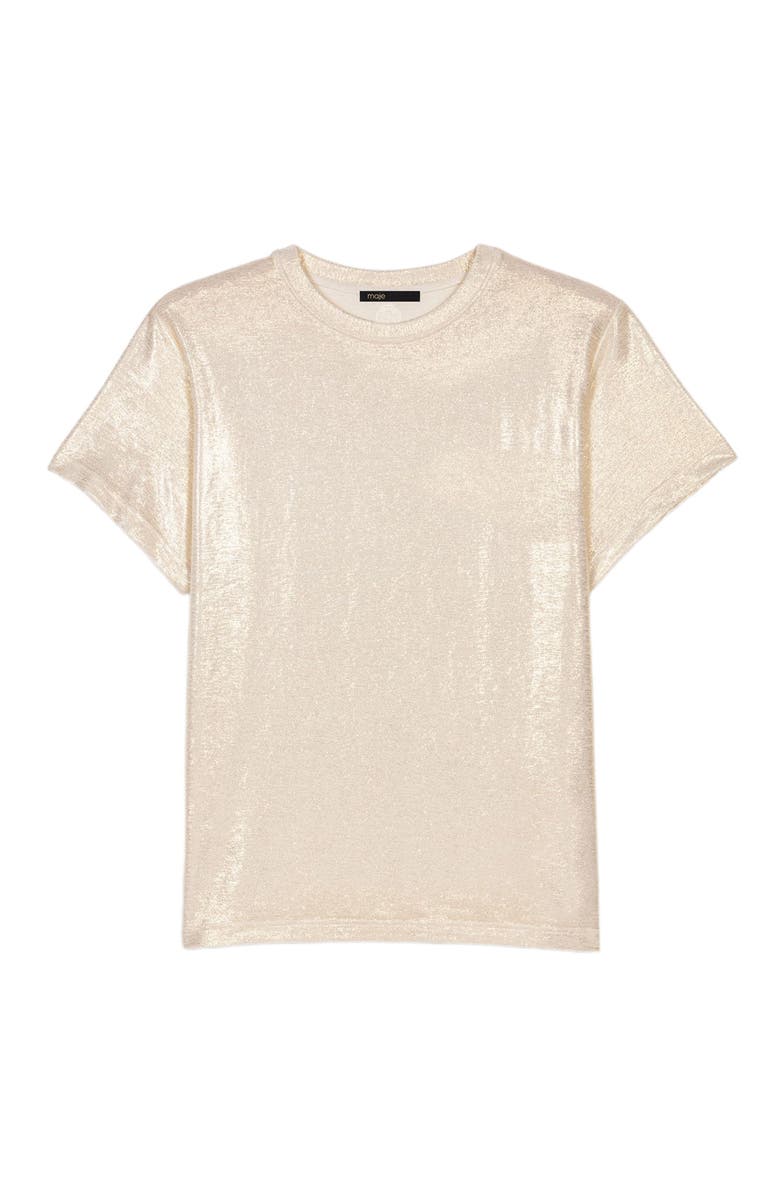 maje Metallic T-shirt, Alternate, color, 