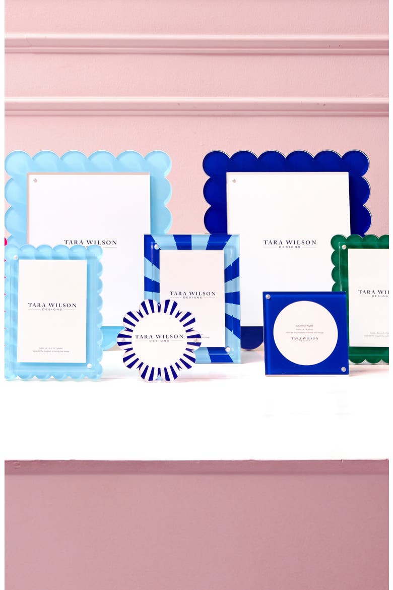 Scallop Picture Frame, Alternate, color, PASTEL BLUE