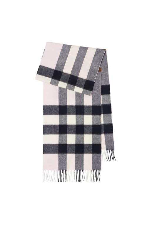 Burberry Check Cashmere Scarf In Gray
