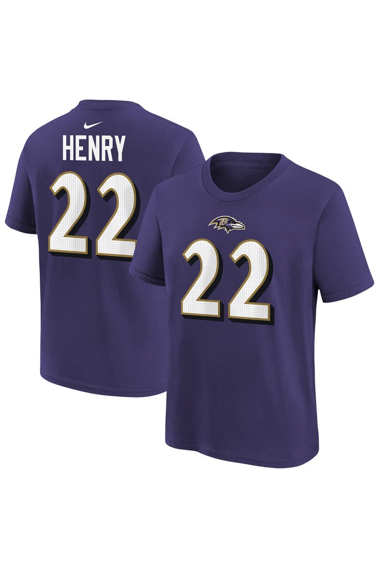 Youth Nike Derrick Henry Purple Baltimore Ravens Player Name & Number T-Shirt, Main, color, Purple