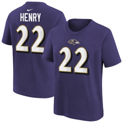 Youth Nike Derrick Henry Purple Baltimore Ravens Player Name & Number T-Shirt