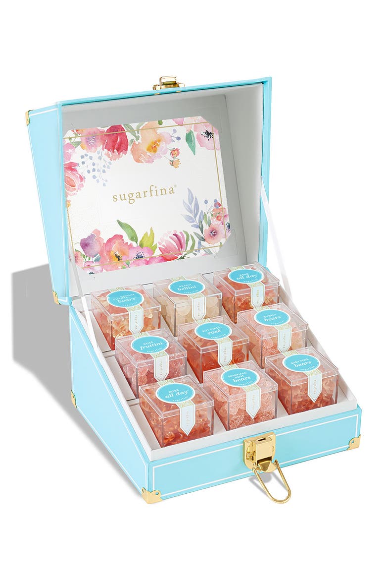 Champagne Wishes & Rosé Dreams 9-Piece Candy Mini Trunk, Main, color, NO COLOR