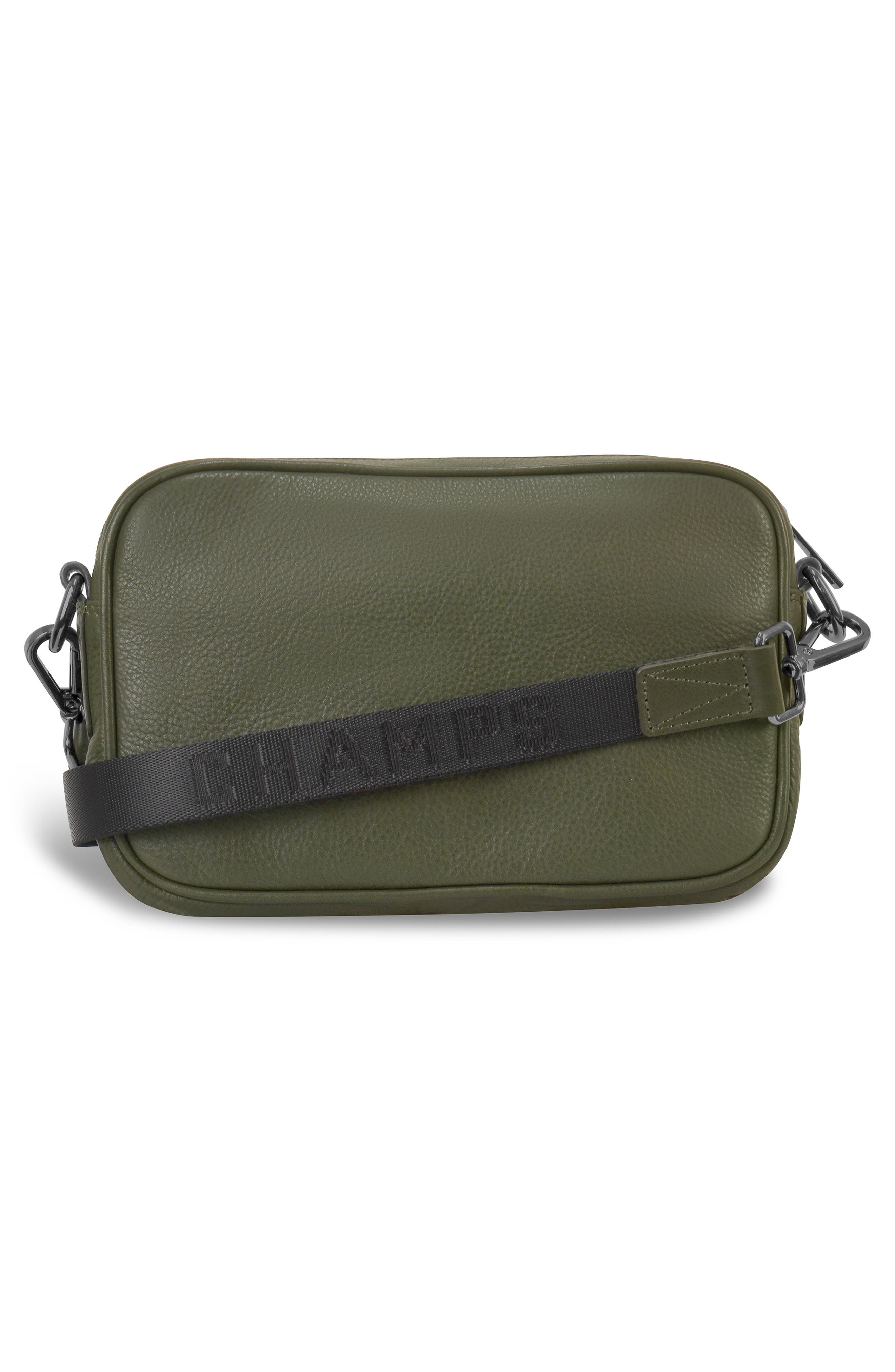 CHAMPS Onyx Leather Camera Bag, Alternate, color, Khaki