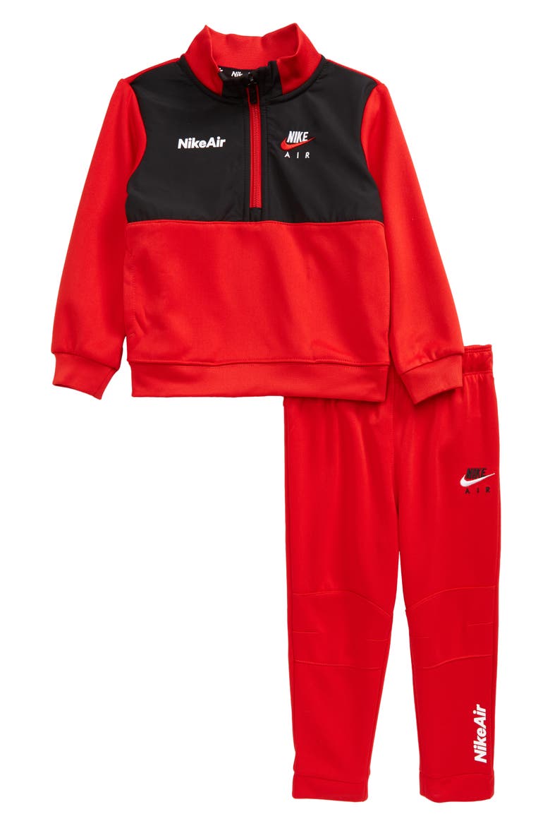 Air Half Zip Pullover & Sweatpants Set, Main, color, UNIVERSITY RED