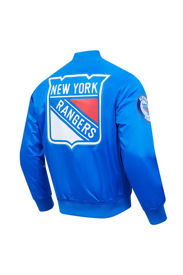 Men's Pro Standard Blue New York Rangers Classic Satin Full-Snap Jacket, Alternate, color, Blue