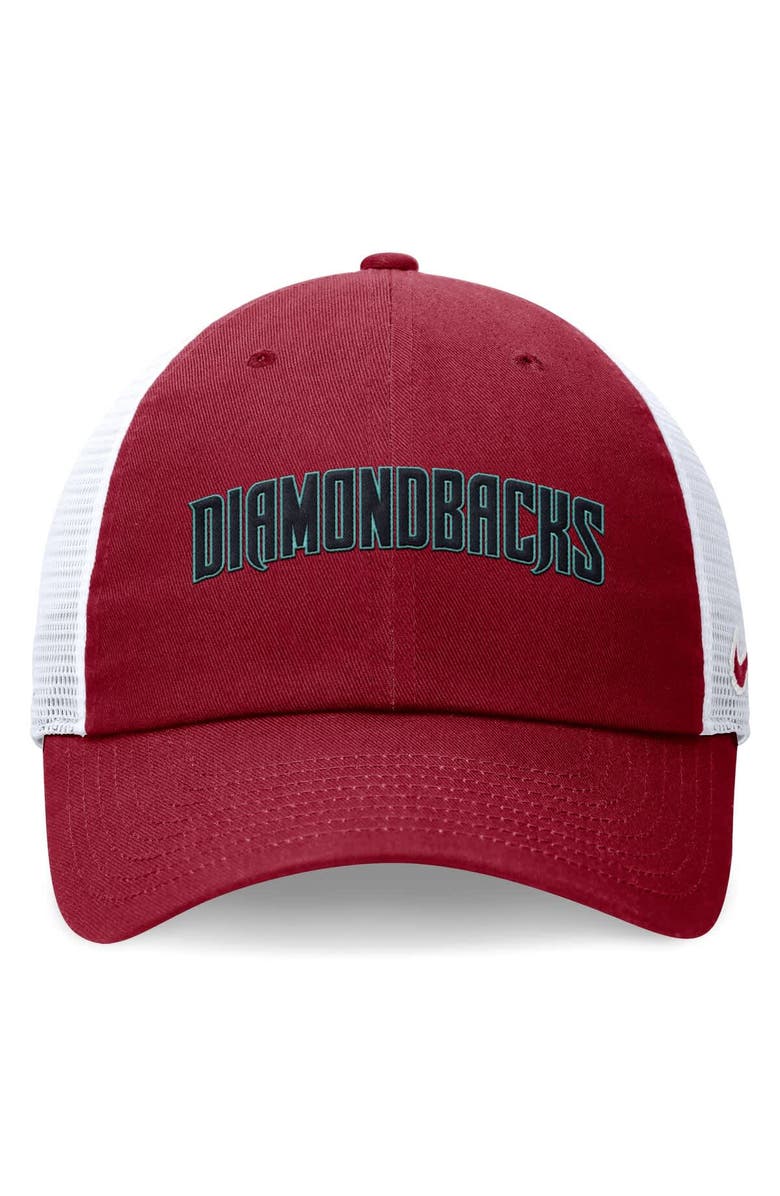 Nike Men's Nike Red Arizona Diamondbacks Wordmark Adjustable Trucker Hat, Alternate, color, Red