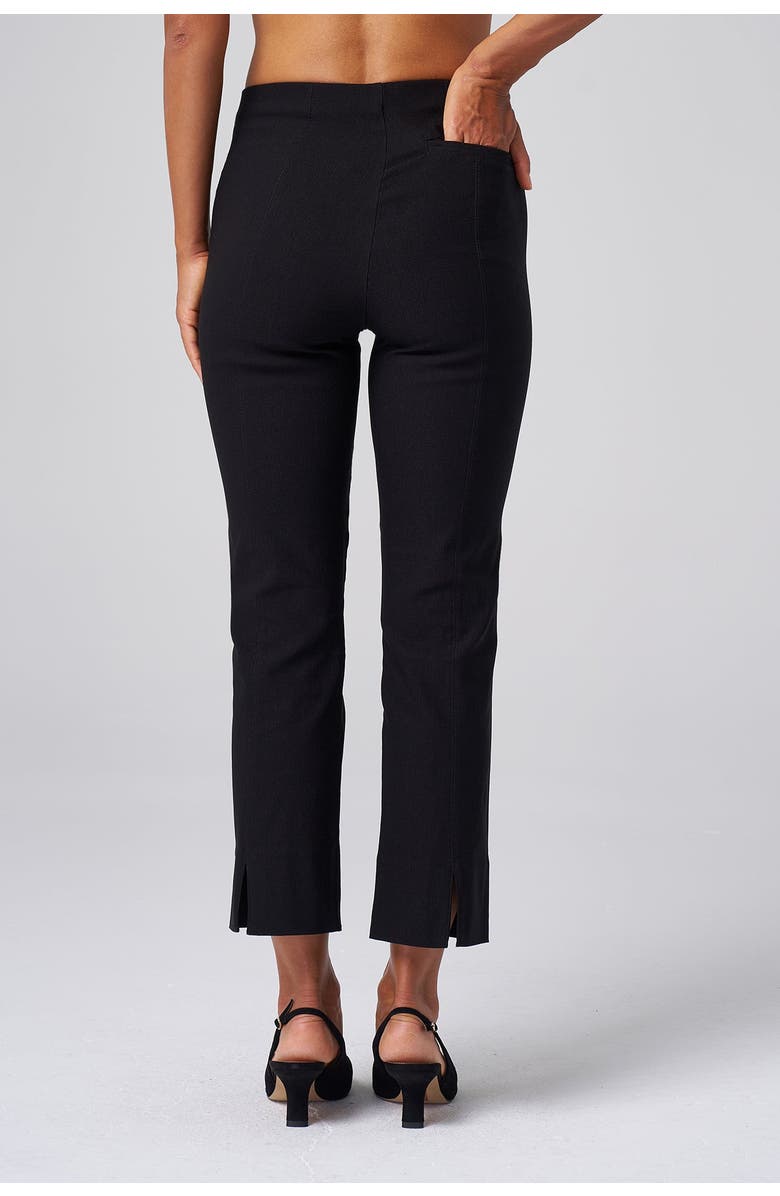 Franne Golde Cropped Stretch Magic Pant, Alternate, color, Black