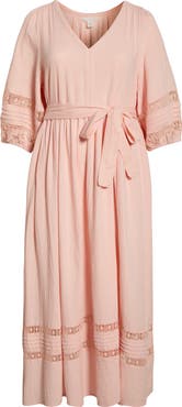 Caslon® Belted Cotton Maxi Dress