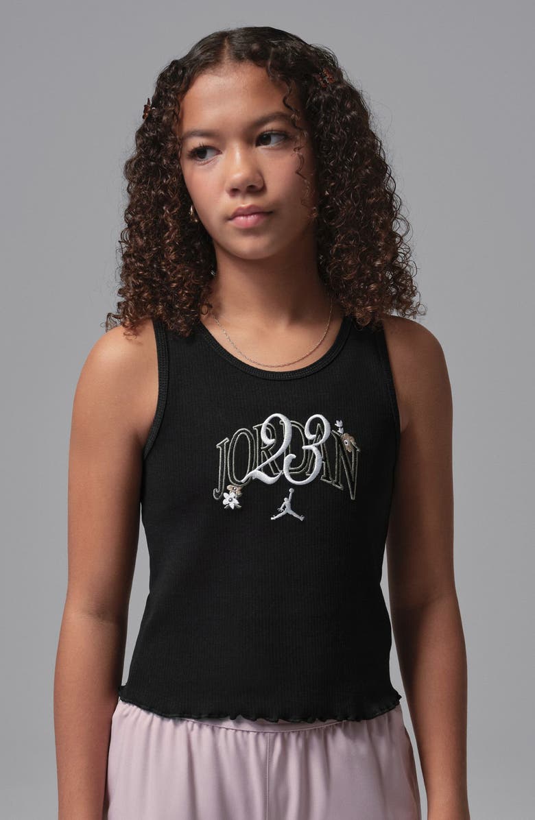 Jordan Kids' Graphic Flower of Friendship Racerback Tank, Alternate, color, Black