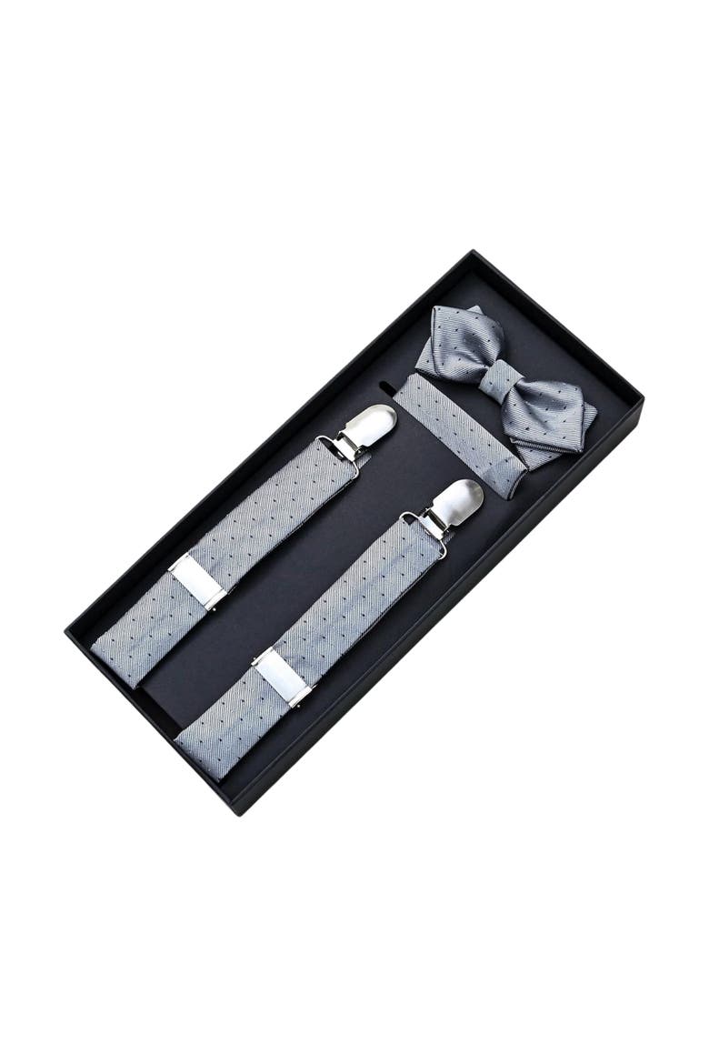 Dotted Suspender Set, Alternate, color, Silver