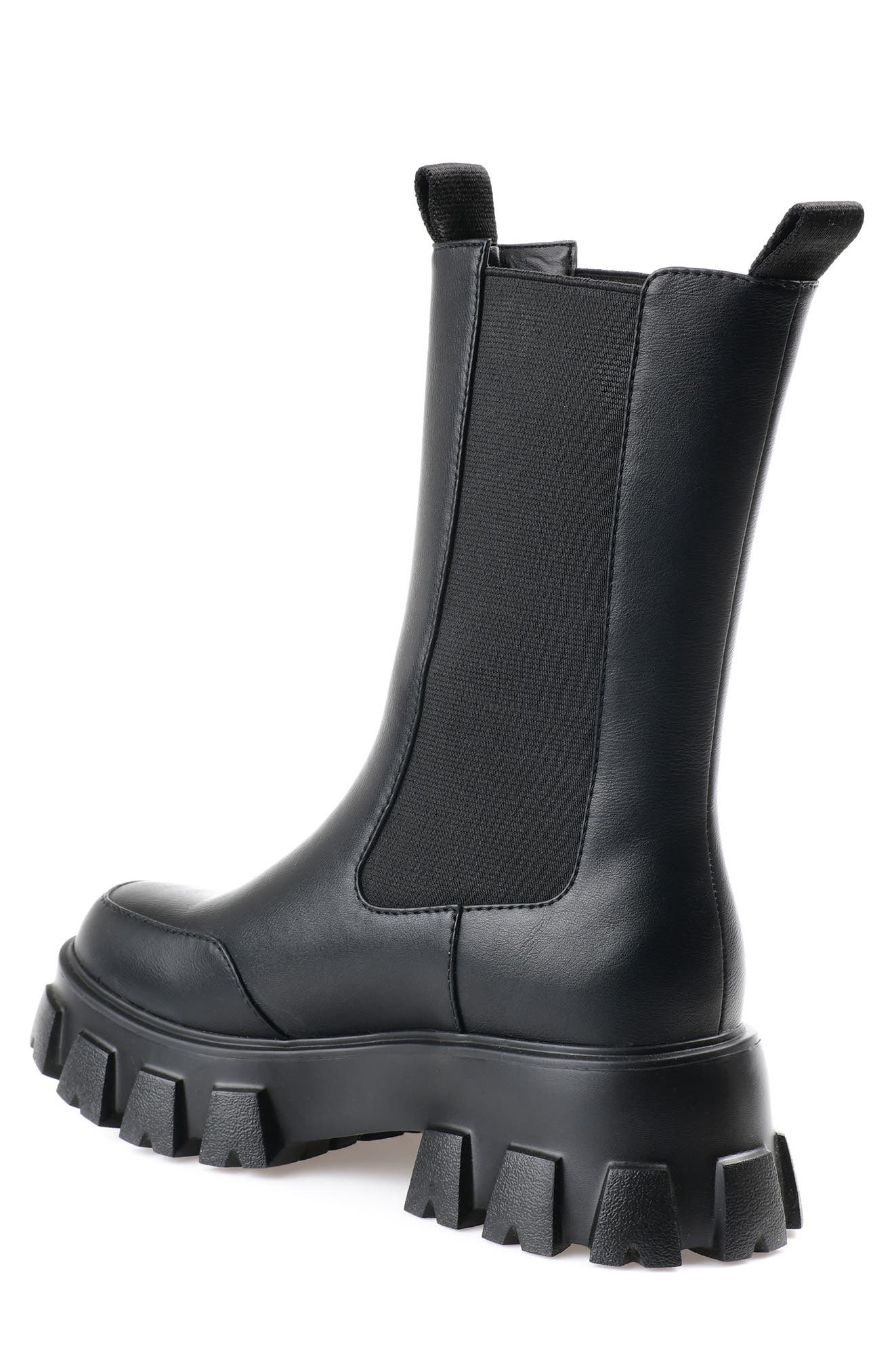 Journee Collection Vista Lug Sole Tall Chelsea Boot, Alternate, color, 