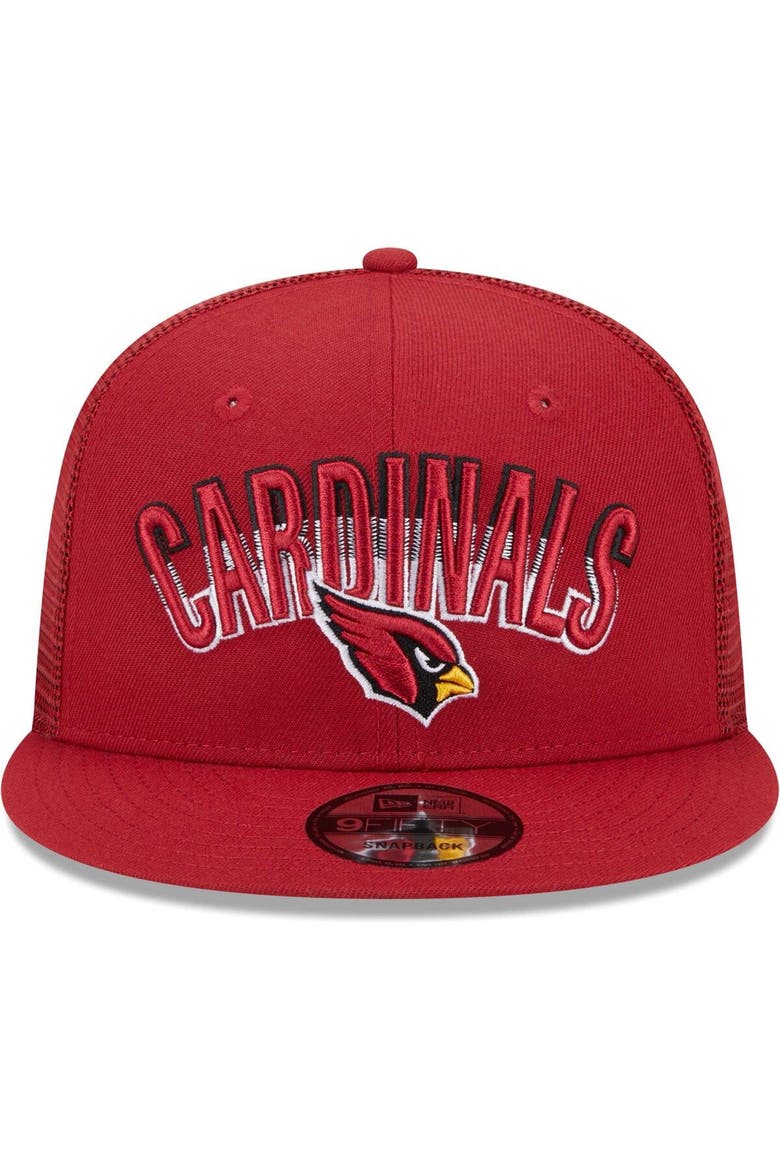 Men's New Era Cardinal Arizona Cardinals  Grade Trucker 9FIFTY Snapback Hat, Alternate, color, Cardinal