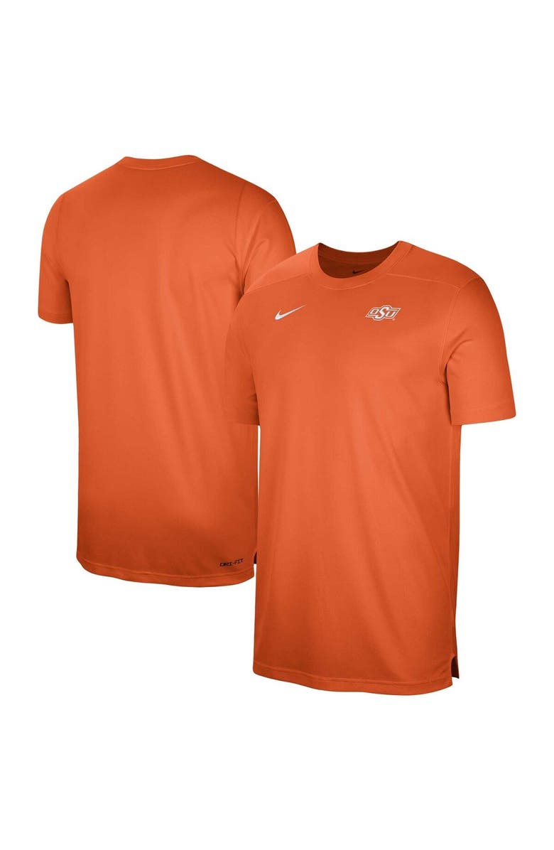 Nike Men's Nike  Orange Oklahoma State Cowboys Sideline Coaches Performance Top, Main, color, 