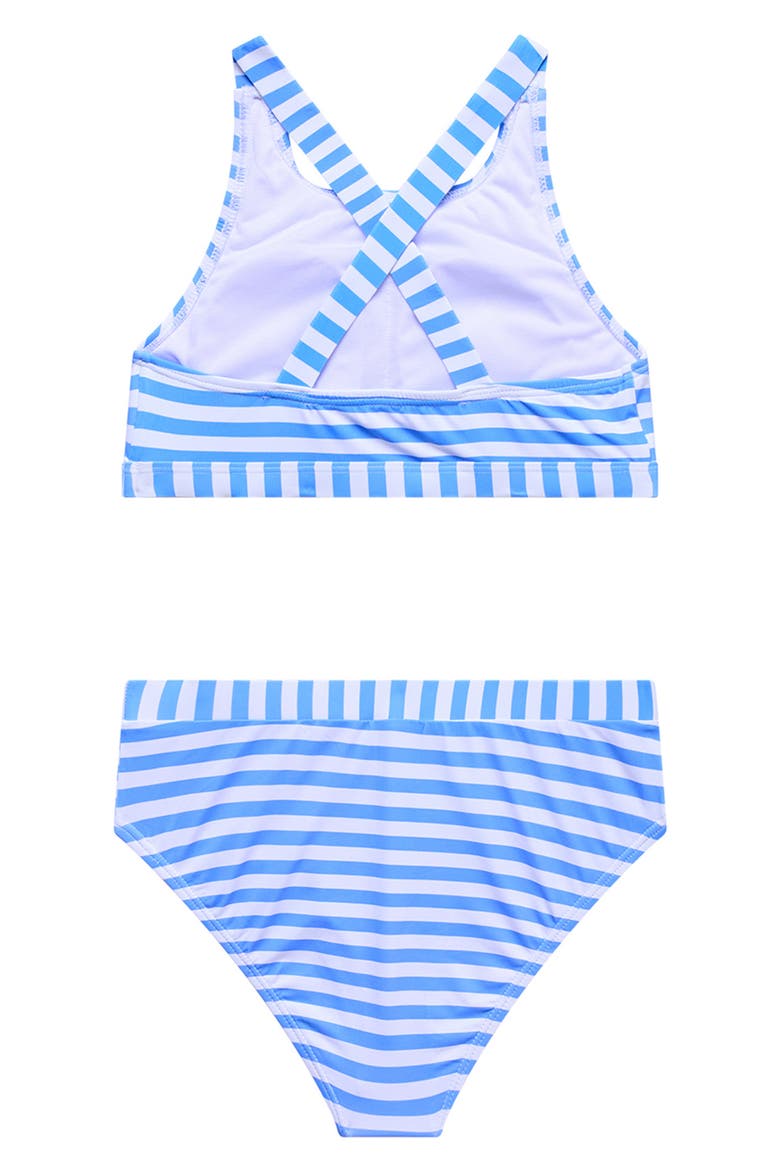 Kids' Stripe Two-Piece Swimsuit, Alternate, color, BLUE
