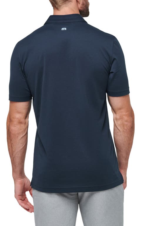 Travismathew State Of The Art 2.0 Chest Stripe Polo In Blue