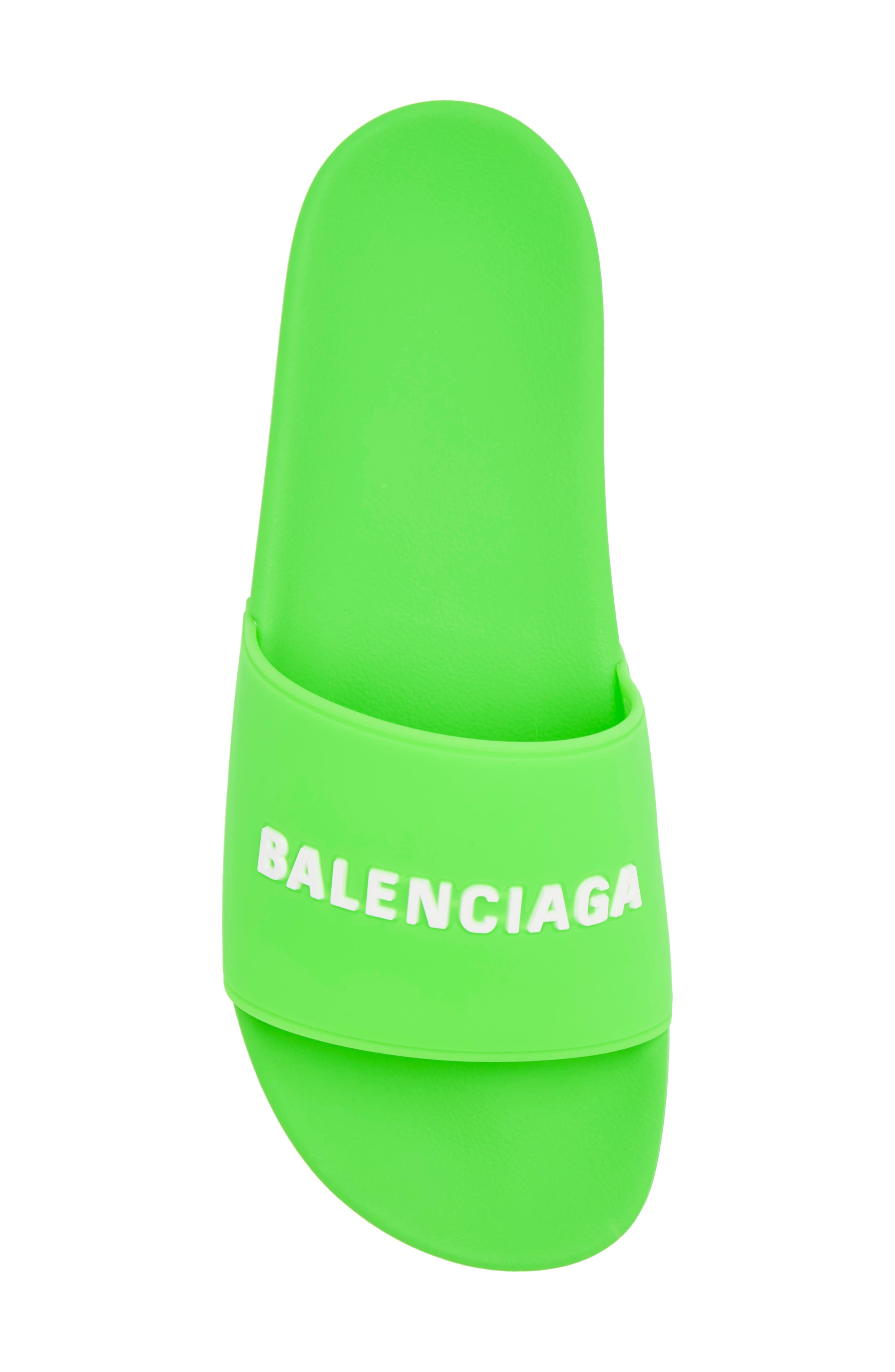 Balenciaga Logo Slide Sandal, Alternate, color, 