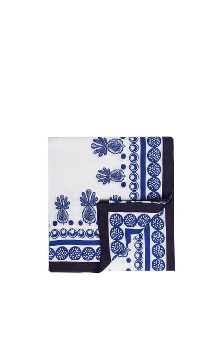 Medium Tablecloth (180x280) Big Pineapple Blue