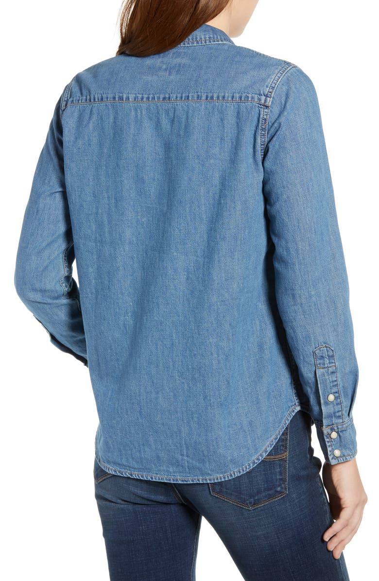 Lucky Brand Chambray Western Shirt, Alternate, color, 